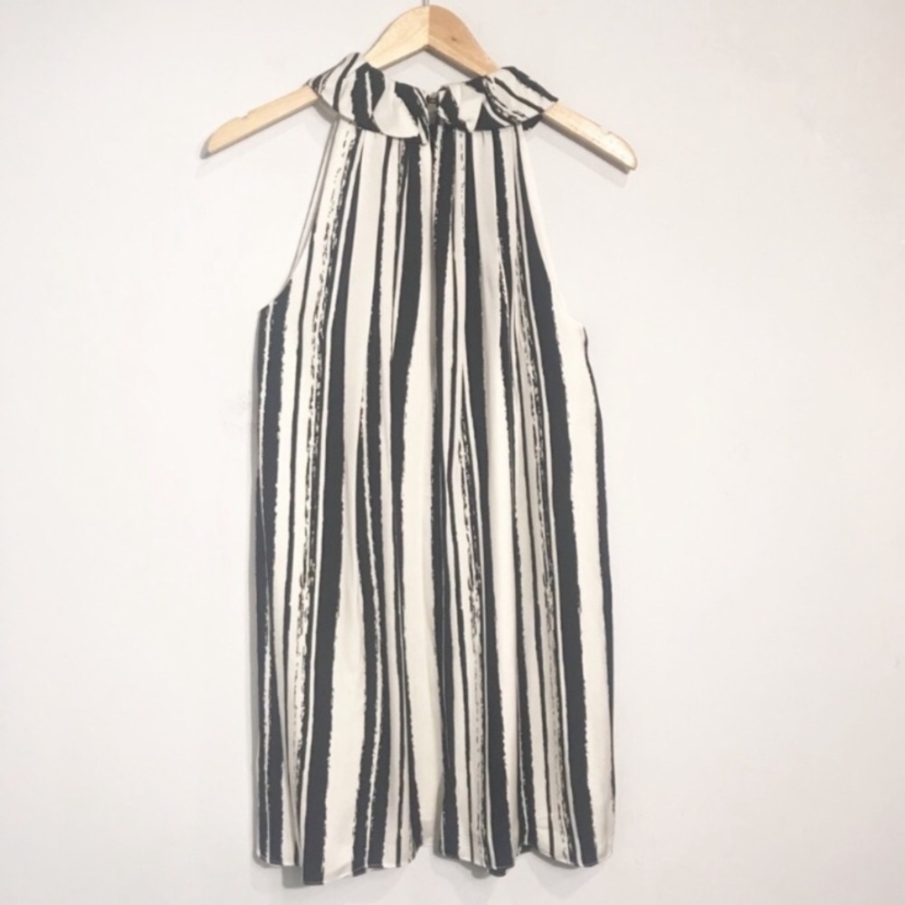 RACHEL ZOE Muse Striped Ruffle Halter Dress - Picture 5 of 9